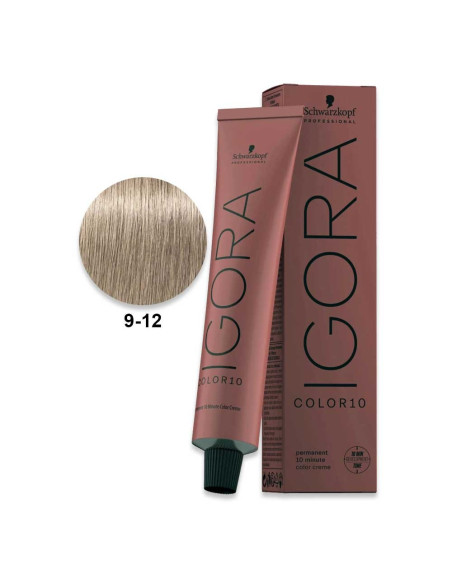 Igora Color10 9.12 Loiro Extra Claro Cinza Cendré 60ml - Schwarzkopf Color10