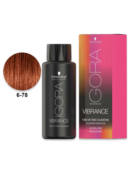 Igora Vibrance 6.78 Loiro Escuro Vermelho Cobre 60ml - Schwarzkopf Igora Vibrance