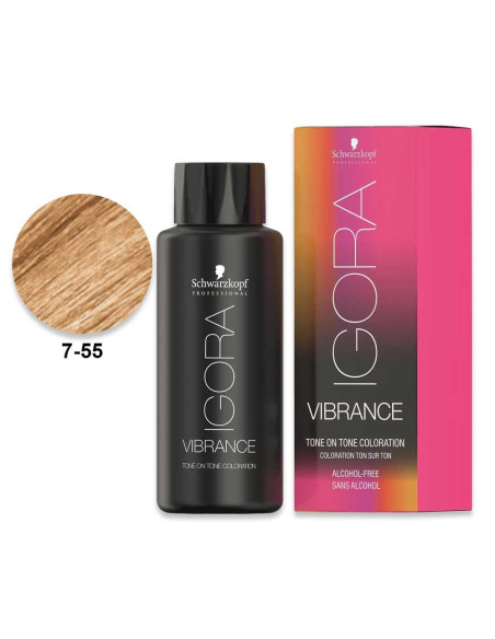 Igora Vibrance 7.55 Loiro Médio Extra Dourado 60ml - Schwarzkopf Igora Vibrance