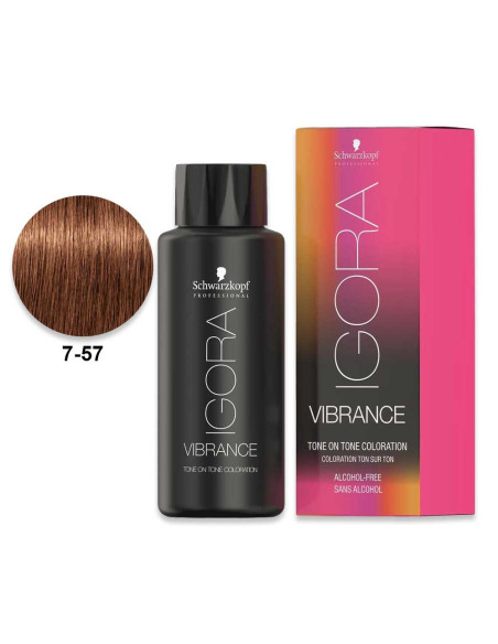 Igora Vibrance 7.57 Louro Médio Cobre Dourado 60ml - Schwarzkopf Igora Vibrance