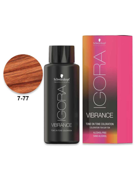 Igora Vibrance 7.77 Loiro Médio Extra Cobre 60ml - Schwarzkopf Igora Vibrance