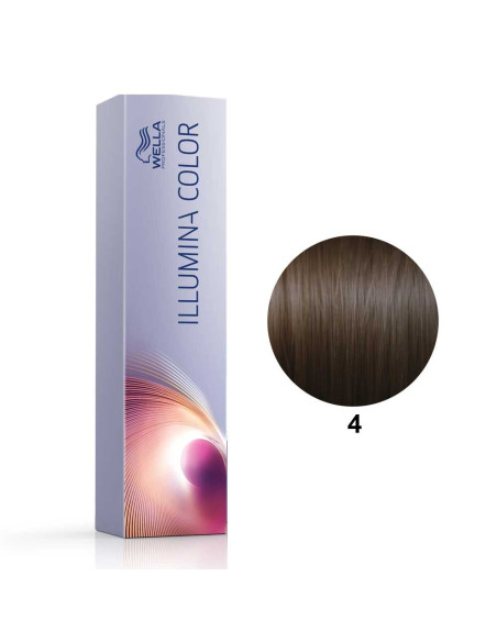 Tinta Illumina Color 4 Castanho Médio 60ml - Wella Professionals Illumina Wella