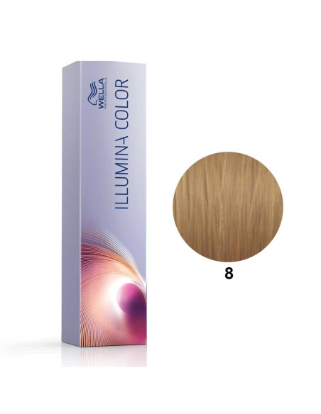 Tinta Illumina Color 8 Louro Claro 60ml - Wella Professionals Illumina Wella