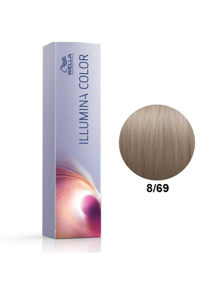 Tinta Illumina Color 8/69 Louro Claro Violeta Cendré 60ml - Wella Professionals Illumina Wella