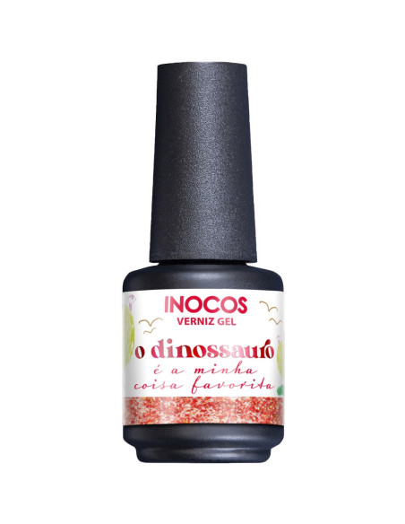 Verniz Gel O Dinossauro 15ml - Inocos Coleção de Natal A minha coisa favorita INOCOS Verniz Gel