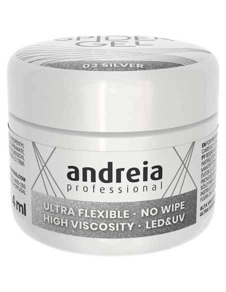 Spider Gel 03 Prata - Andreia Professional Nail Art Andreia