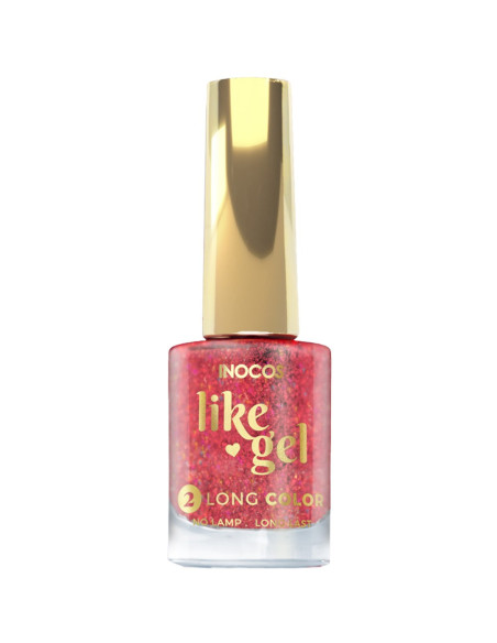 Verniz Like Gel 157 Glitters Mix Vermelho - Inocos Coleção de Natal A minha coisa favorita INOCOS Verniz Like Gel 