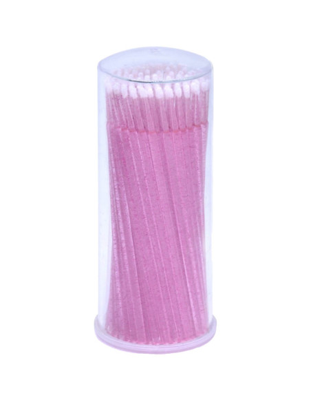 Tubo 100 Aplicadores p/ Pestanas Glitter Extensão de Pestanas