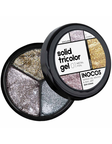 Solid Tricolor Gel 01 Metal Foil - INOCOS INOCOS Solid Tricolor Gel 