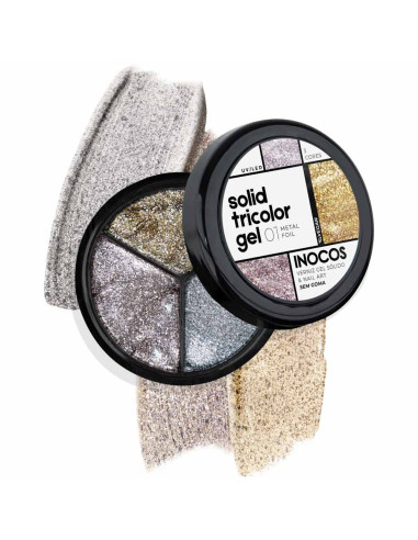 Solid Tricolor Gel 01 Metal Foil - INOCOS INOCOS Solid Tricolor Gel 