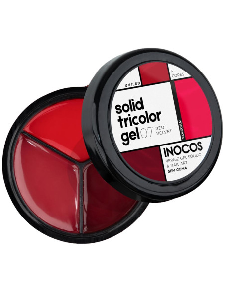 Solid Tricolor Gel 07 Red Velvet - INOCOS INOCOS Solid Tricolor Gel 