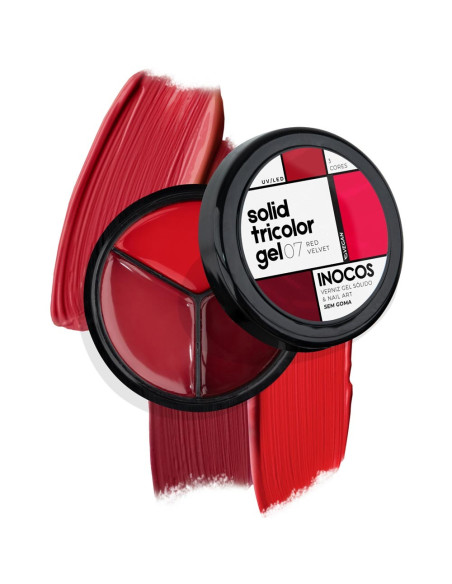 Solid Tricolor Gel 07 Red Velvet - INOCOS INOCOS Solid Tricolor Gel 