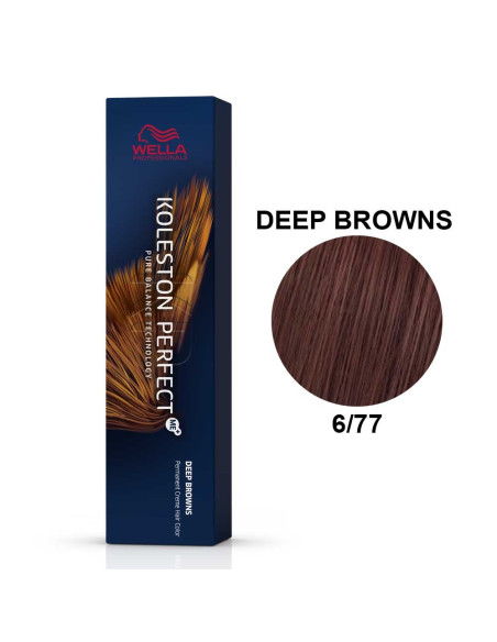 Koleston Perfect ME+ Castanhos Profundos 6/77 Louro Escuro Marron Intenso 60ml - Wella Professionals Wella Koleston Perfect