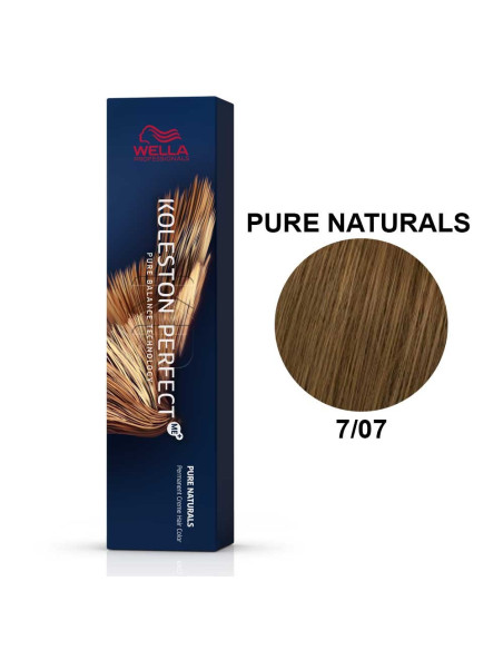 Koleston Perfect ME+ Naturais Puros 7/07 Louro Médio Natural Marron 60ml - Wella Professionals Wella Koleston Perfect