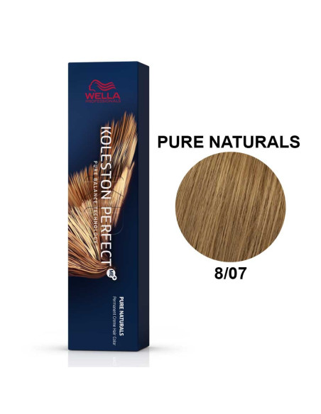 Koleston Perfect ME+ Naturais Puros 8/07 Louro Claro Natural Marron 60ml - Wella Professionals Wella Koleston Perfect