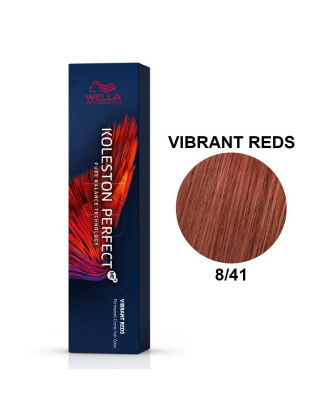 Koleston Perfect ME+ Vermelhos Vibrantes 8/41 Louro Claro Cobre Cinza 60ml - Wella Professionals Wella Koleston Perfect