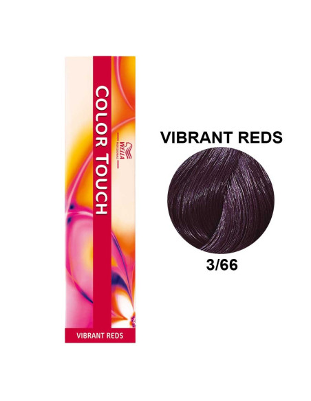 Color Touch Vermelhos Vibrantes 3/66 Castanho Escuro Violeta Intenso 60ml - Wella Professionals Colour Touch