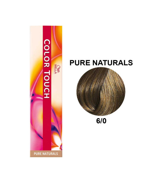 Color Touch Naturais Puros 6/0 Louro Escuro Natural 60ml - Wella Professionals Colour Touch