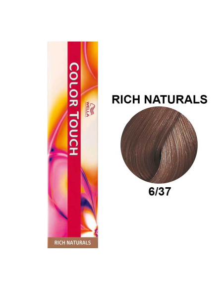 Color Touch Naturais Ricos 6/37 Louro Escuro Dourado Marron 60ml - Wella Professionals Colour Touch