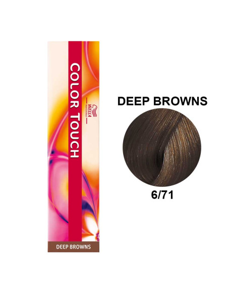 Color Touch Castanhos Profundos 6/71 Louro Escuro Marron Cinza 60ml - Wella Professionals Colour Touch