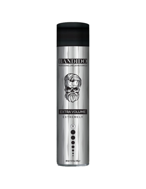 Laca Spray Extremly Silver Extra Volume 400ml - Bandido | Cabelo Marca Bandido | Bandido Barber Shop