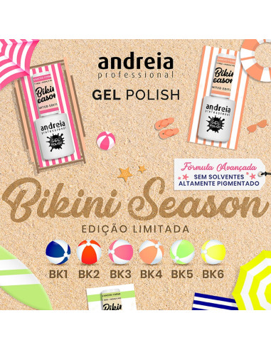 Verniz Gel BK6 - Amarelo Néon - Bikini Season - Andreia Gel Polish Andreia