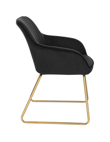 Cadeira de Manicure em Veludo Preto – Conforto Ergonómico com Design Sofisticado
