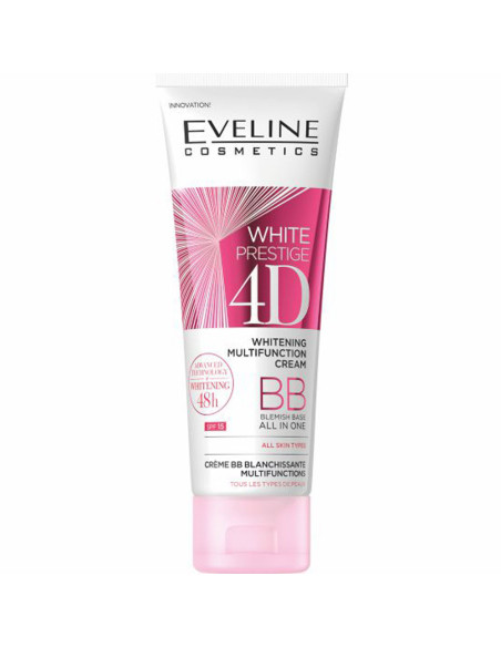 Creme BB Multifuncional White Prestige 4D 50 ml - Eveline Cosmetics Creme de Rosto