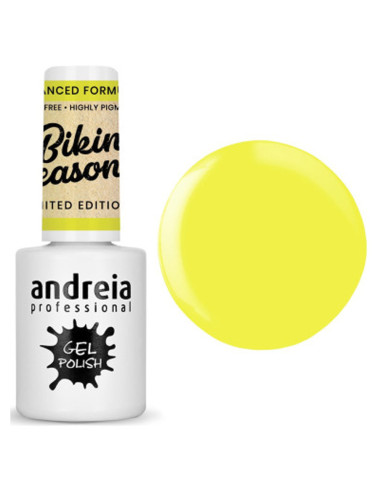Verniz Gel BK6 - Amarelo Néon - Bikini Season - Andreia Gel Polish Andreia