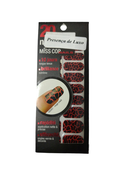 Adesivo Unhas KISS MISS COPArt Rouge Crack Acessórios Outlet 