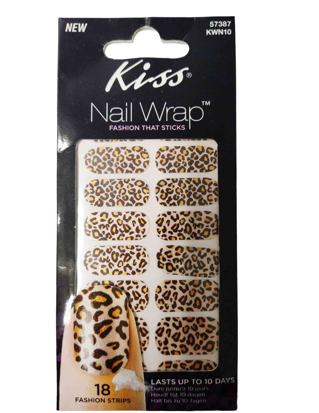 Adesivo Unhas KISS Nail Wrap Pardo Ideal para art nail