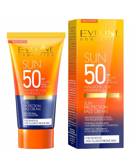 Protetor Solar Facial Eveline Cosmetics Amazing Oils 50ml SPF50 Protetor Solar