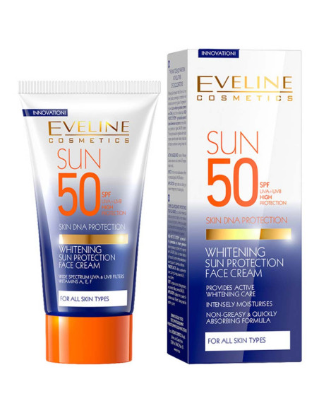 Protetor Solar Facial Eveline Cosmetics Amazing Oils 50ml SPF50 Aclarante Protetor Solar