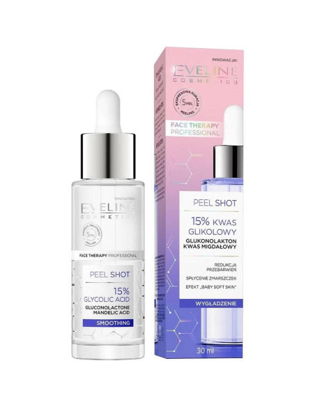 Sérum Anti-Rugas Eveline Cosmetics SERUM PEEL SHOT 30ml Ácido Glicólico Sérum Rosto