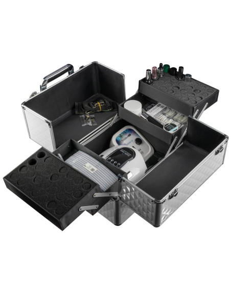 Mala de Cosmética Profissional 3D Alumínio Malas Manicure