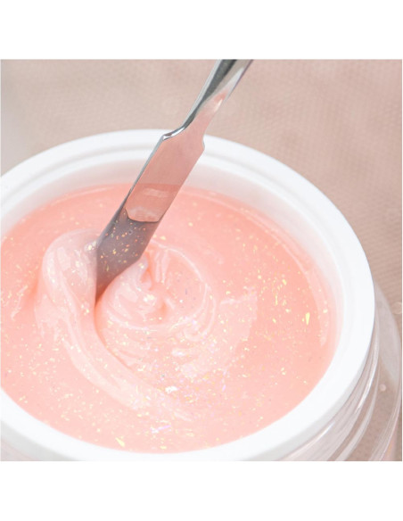 Gel de Construção com Glitter INOCOS Diamonds Nude Leitoso 50GR INOCOS Gel Construção