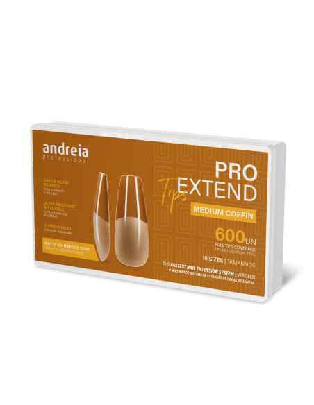 Tips Unhas PRO Extend Medium Coffin Andreia Tips Unhas