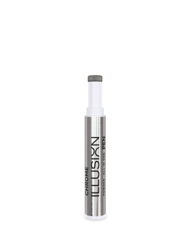 Caneta Unhas Chrome Illusion Andreia Mirror Silver Nail Art Caneta Nail Art