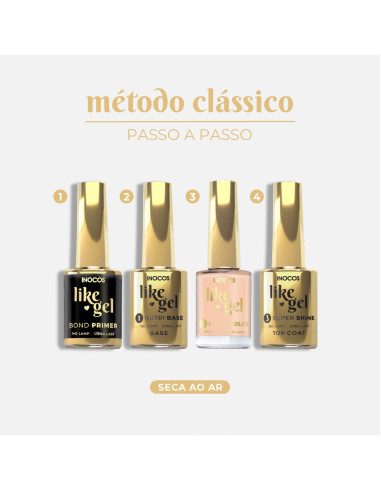 Verniz Like Gel INOCOS 159 Nude Avelã 11ml INOCOS Verniz Like Gel 