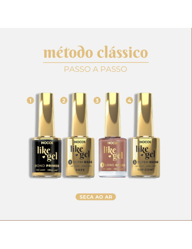 Verniz Like Gel INOCOS 161 Castanho Macadâmia 11ml INOCOS Verniz Like Gel 
