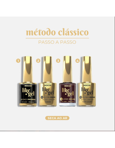 Verniz Like Gel INOCOS 164 Castanho Intenso 11ml INOCOS Verniz Like Gel 