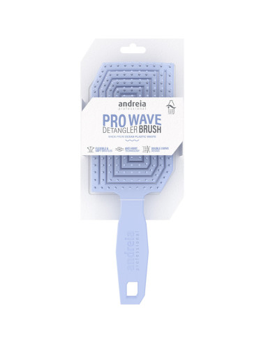Escova de Cabelo Andreia Pro Wave Detangler Azul Escovas Andreia