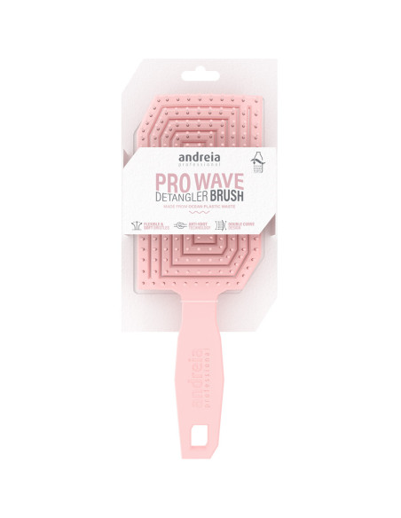 Escova de Cabelo Andreia Pro Wave Detangler Rosa Escovas Andreia