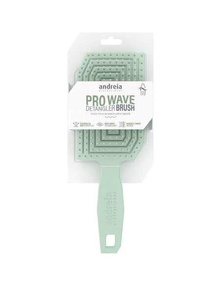 Escova de Cabelo Andreia Pro Wave Detangler Verde Escovas Andreia