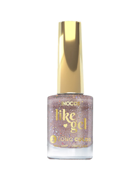 Verniz Like Gel INOCOS 178 Glitter Champanhe 11ml INOCOS Verniz Like Gel 