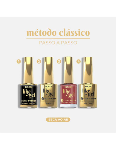 Verniz Like Gel INOCOS 182 Castanho Barro 11ml INOCOS Verniz Like Gel 