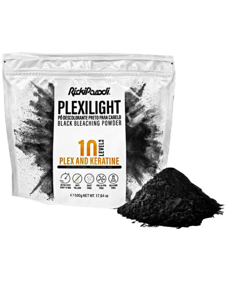 Pó Descolorante Preto Ricki Parodi PLEXLIGHT 10 Tons 500gr Descolorante Cabelo