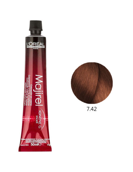 Majirel 7.42 Louro Acobreado Irisado 50ml Majirel L'Oreal