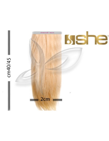 Extensões de Cabelo lisas (cm40/45) com adesivo cores naturais nº8 SHE | DESC Extensões de Cabelo