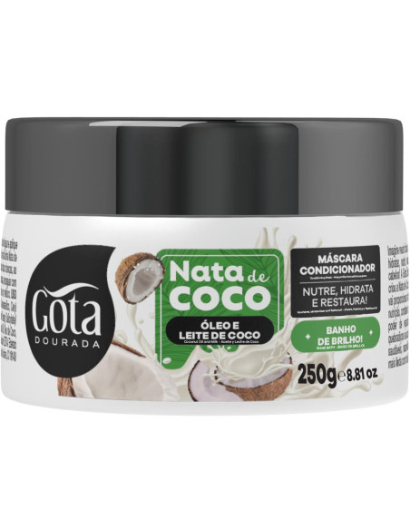 Máscara Capilar Gota Dourada Nata de Coco 250g Gota Dourada